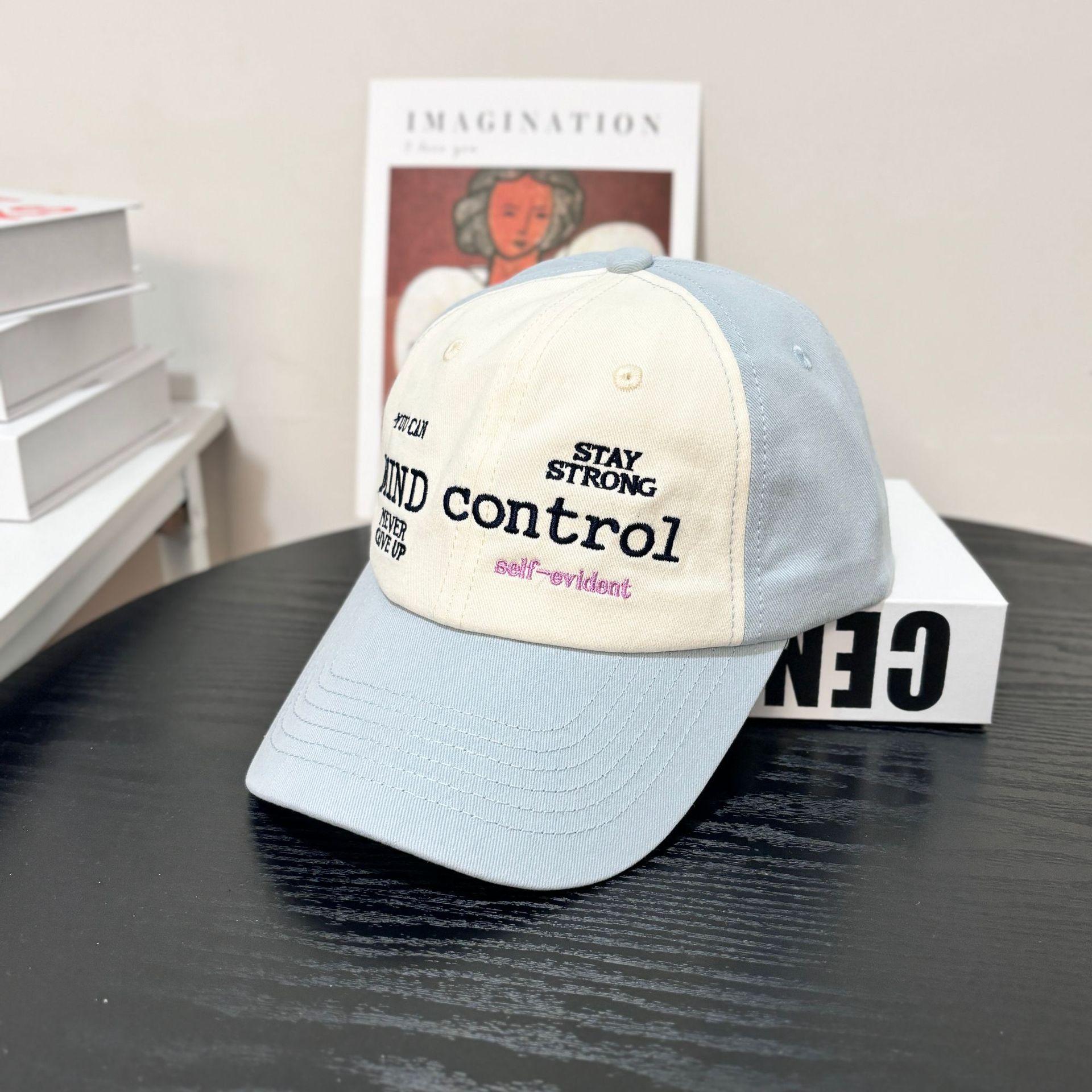 

Бейсболка в цвете Женская американская кепка контрастного цвета с глубоким верхом и широкими полями Бейсболка Мужская кепка с большим лицом Кепка с большой окружностью головы M（56-58cm）