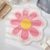 Round Floor Mat Anti-slip Rug Creative Flower Shaped Carpet  Bedside