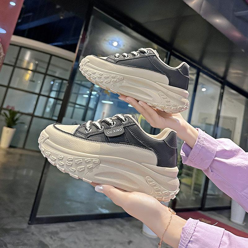 

Platform white shoes women s shoes 2025 new autumn versatile inner height-increasing shoes casual muffin board shoes HY906 35