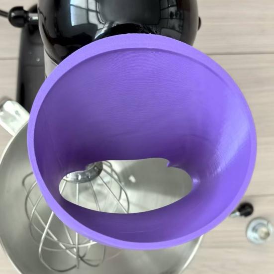 Stand Mixer Flour Funnel with Hook Attachment Splash Guard for Dry And Wet Ingredients Easy-Pour Docking Station