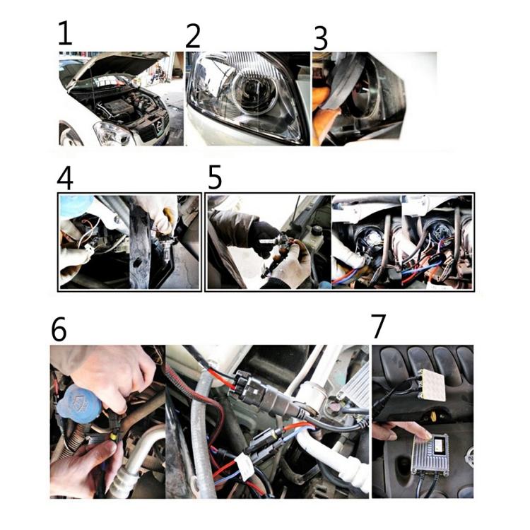 DC12V 35W H7 HID Xenon Light Pojedyncza wiązka Super Vision Wodoodporna lampa czołowa, temperatura barwowa: 6000K, Opakowanie 2 szt.