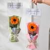 Qixi Festival Valentine's Day Teachers' Day Sunflowers Handmade DIY Twist Stick Knitting Bouquet Gift for Girlfriend Girls