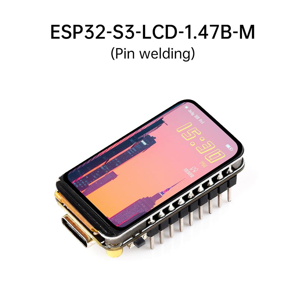 ESP32-S3 1.47-inch 172 × 320 LCD Display WIFI Bluetooth-compatible Development Board Dual-coreProcessorType-c Interface