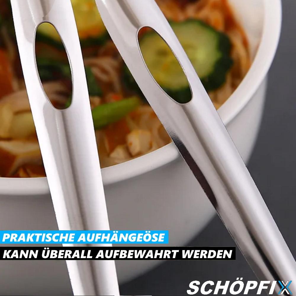 SCHÖPFIX Schaumkelle Schöpflöffel Edelstahl Schaumlöffel Schöpfkelle 2er Set