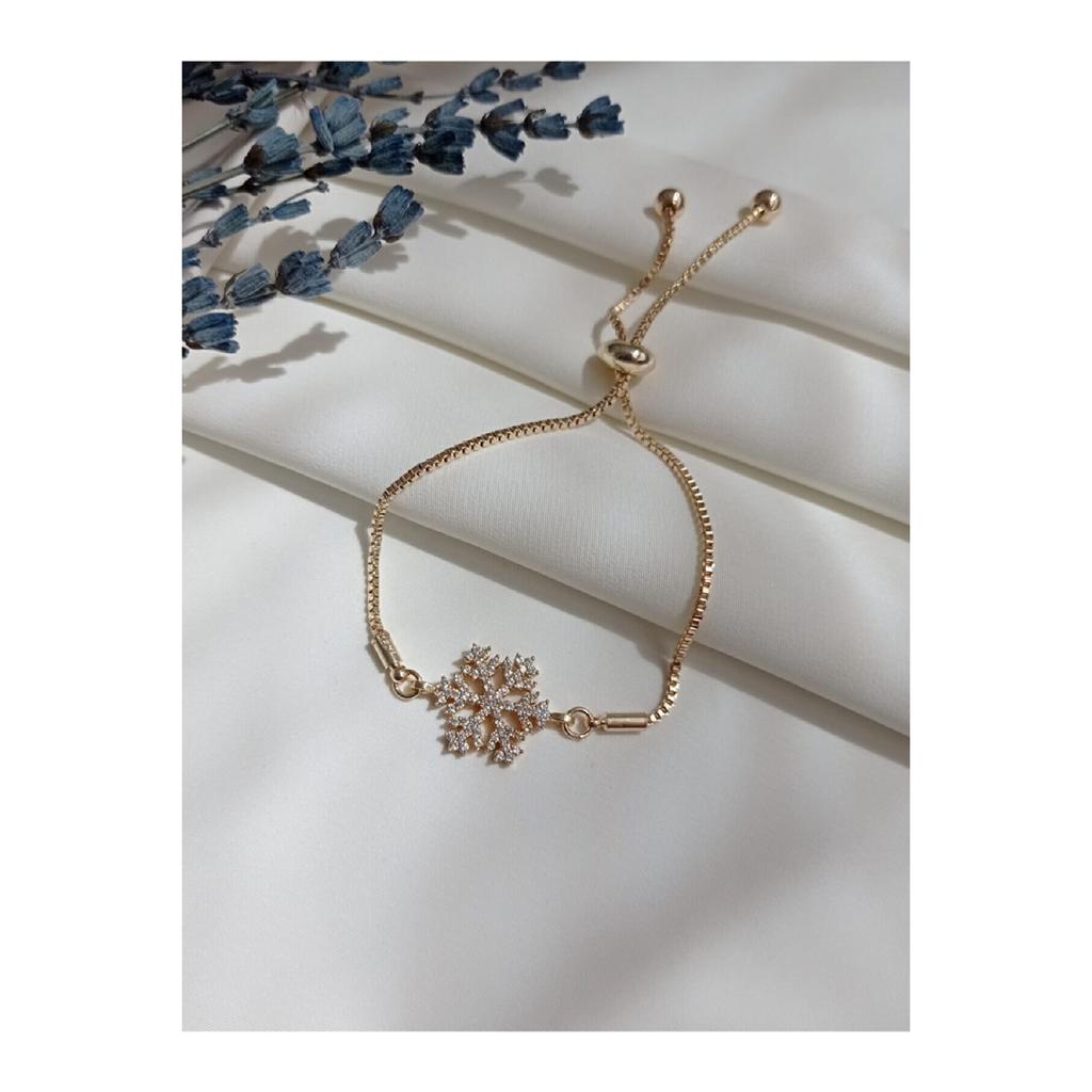 Elevator Schneeflocken-Armband in Goldfarbe