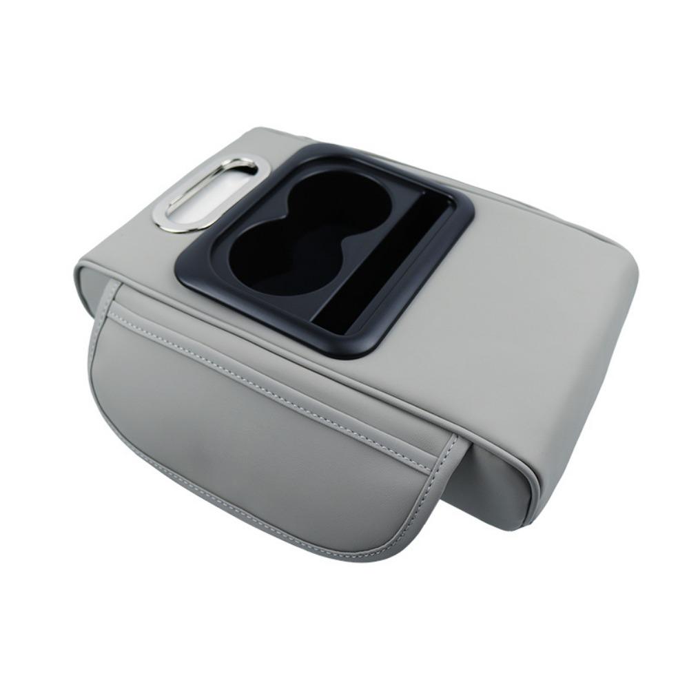 Elbow Support Car Arm Rest Cushion with Cup Holder Tissue Box Armrest Heightening Pad Comfortable Non-slip
