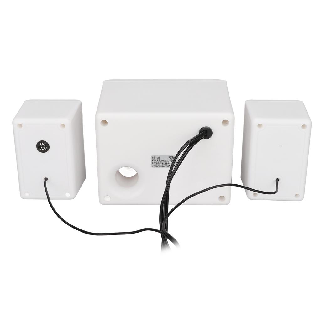 Computer Speaker 2.1 USB Powered Stereo Subwoofer Multimedia Wired Speaker with RGB LED Light for PC Laptop