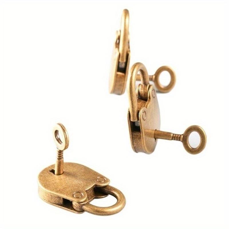 Creative Mini Combination Lock with Vintage Key, Antique Copper Finish, Perfect for Jewelry Boxes, Gift Boxes, and Diary Covers