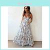 Polyester geblümtes ärmelloses rückenfreies Kleid für den Sommer Elegante Damenmode
