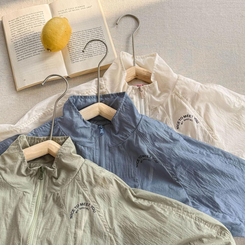 Sommer Kinder Sonnenschutzjacken Kinder Oberbekleidung Koreanischer Stil Unisex Kinder Freizeit Dünne Mäntel