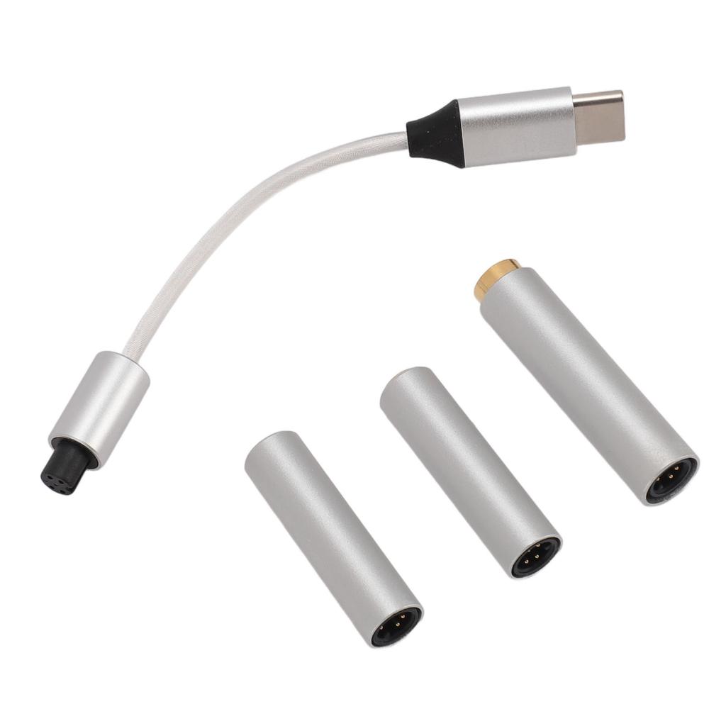 USB C to AUX Headphone Jack Adapter Support 32bits 384kHz PCM USB Type C to 2.5mm 3.5mm 4.4mm Headphone Jack Adapter