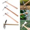 Stainless Steel Double Headed Pickaxe with Wooden Handle Loosening Soil Digging Multifunctional Mattock Pickaxe Gardening Tools