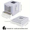 Fully Enclosed Cat Litter Box - Splash Proof Drawer Design with Odor Control, Foldable Cat Toilet for Easy Cleaning, pet items