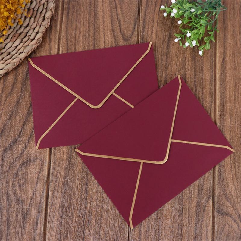 Retro Solid Color Envelopes Antique Invitation Envelope 7.3x5.3Inch For Wedding Valentines Card and Mailing