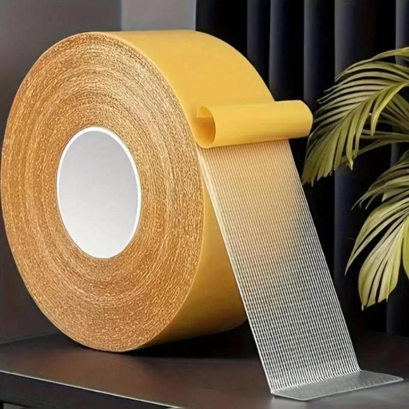 1/2/4Pcs 5M Strong Fixation Of Double Sided Cloth Base Tape Translucent Mesh Waterproof Super Traceless High Viscosity
