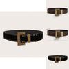 Fashion Riveted Waist Belt With Alloy Closure For Trendy Outfits