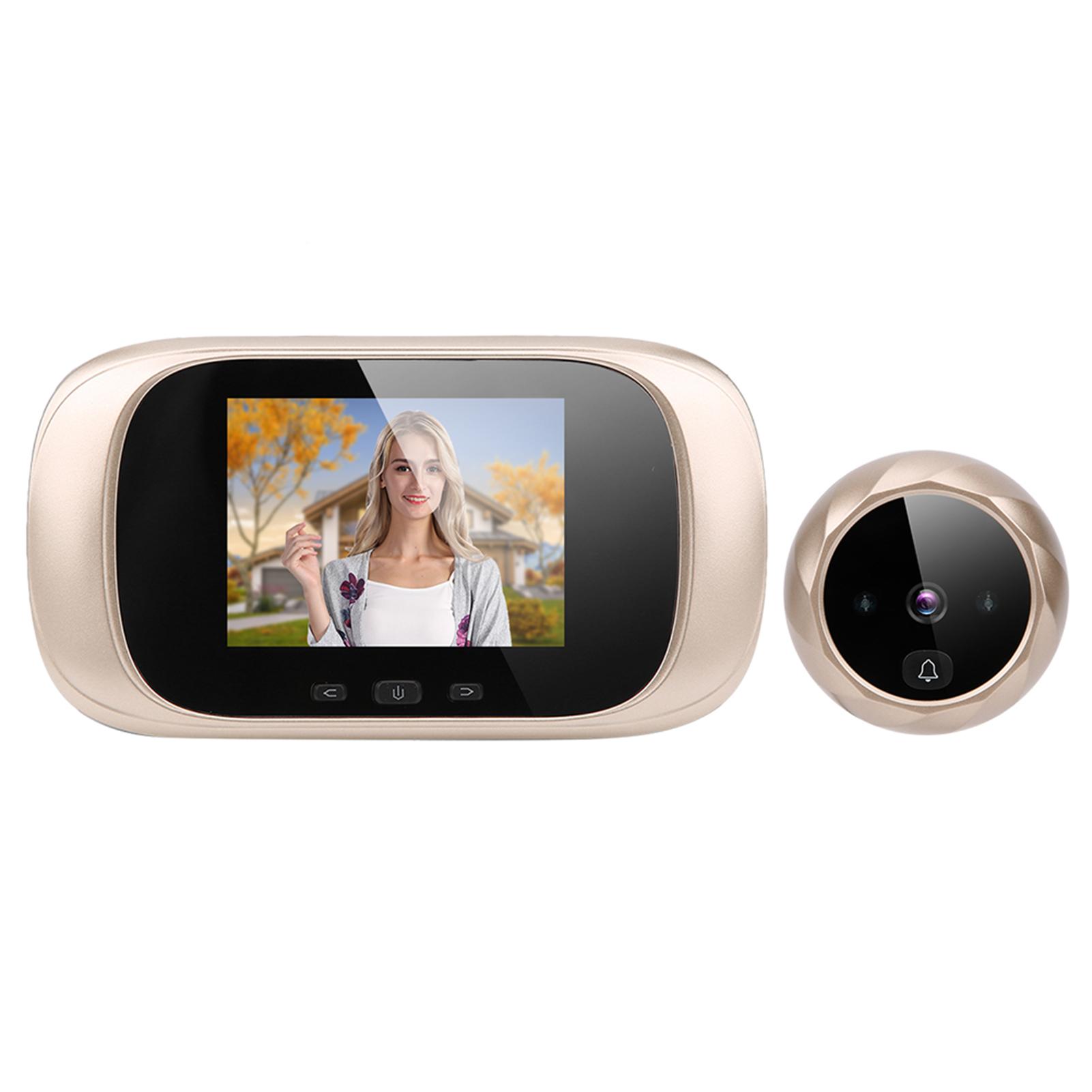 

2.8in TFT LCD Visual Door Viewer IR Night Vision Cyclic Storage Camera Doorbell Ding Dong Smart Access Control золотий