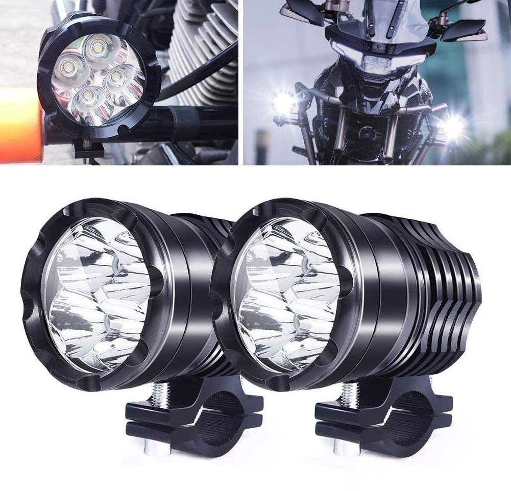 

X-STYLE 40W Motorcycle Fog Lamp, LED, 3 Modes Switching, Hi/Lo/Strobe, Headlight, Auxiliary Light, 12 4-LED белый