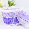 Beautiful Hand Made Flower Storage Basket Imitation Rattan Woven 7 Colors Storage Baskets Shopping Storage Hamper Basket