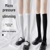 Women's Long Black Compression & Shaping Velvet Socks - Slimming & Breathable