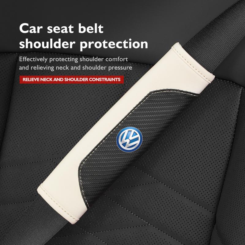 1PC Car Shoulder Protection Texture Seat Belt Protective Cover For Volkswagen VW Polo Jetta Sagitar Magotan Passat B5 B6 B7 CC Zg9