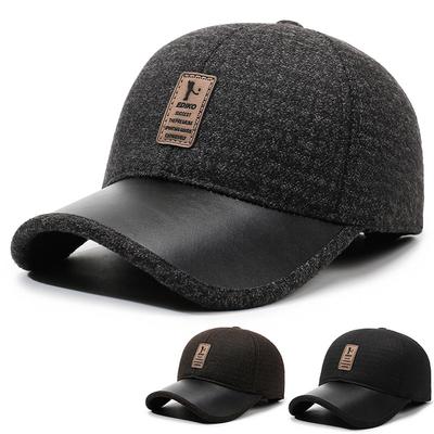 Men's Winter Middle-Aged and Elderly Father Warm Baseball Cap Old Man Grandfather Autumn Ear Protection Cotton Cap