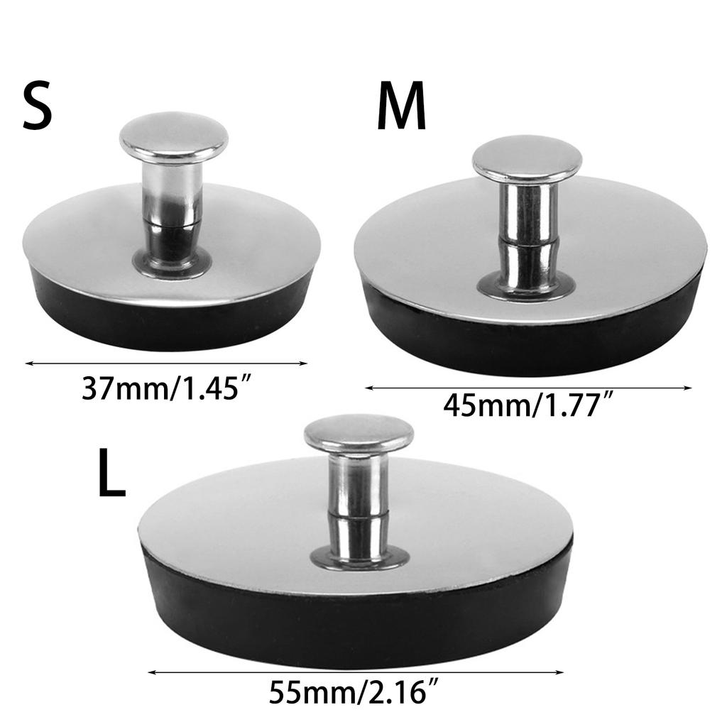 Stainless Steel Bath Plug Universal Drain Stopper Sink Plug Sink Bathtub Water Stopper Caps for Bathtub Washbasin Sink