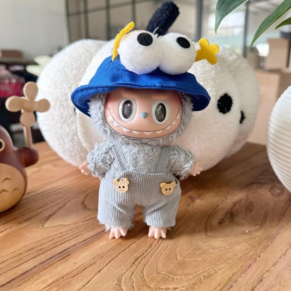 Cute Mini Plush Doll'S Bib Pants 17cm Labubu I II Idol Dolls Sitting Party Clothing Outfit Accessories For Korea Kpop Exo