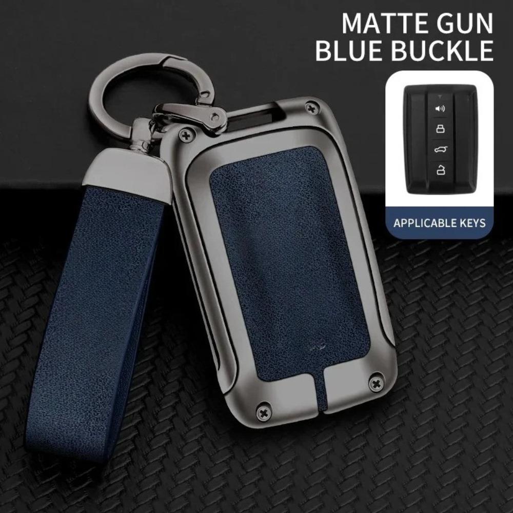 Zinc Alloy Leather Car Remote Control Key Bag Shell Suitable for Tank 300 500 Car Key Chain Bag Interior Accessories