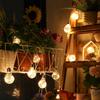 LED Solar Bulb Lights Garland Waterproof 5M 10 Bulbs Christmas Decoration Party Xmas Tree New Year's Decor Wedding Light Garland