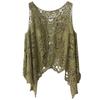 Women Fashion Summer Open  Cardigan Crochet Vest Blouse Top