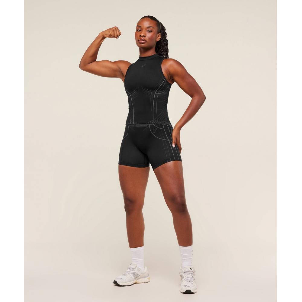 Gymshark Apex Seamless Tank Black Graphite Grey B4c6m Bb29