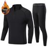 Men's Youth Quick-Dry Long Sleeve Fleece Lined Running Suit Set