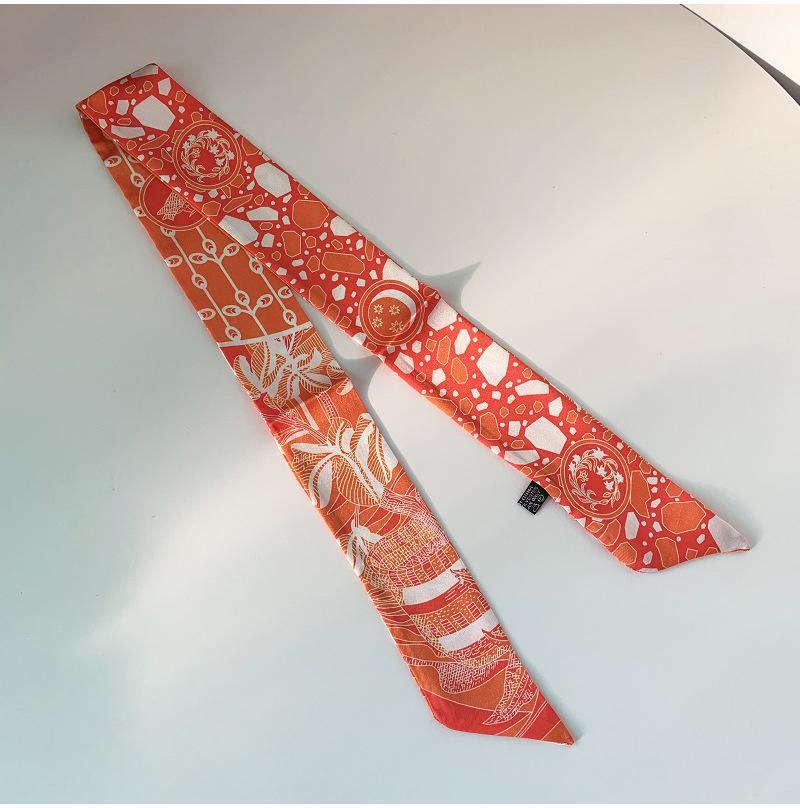 2024 Silk Twilly Scarf: Stylish Ribbon for Bag Handles & Hair