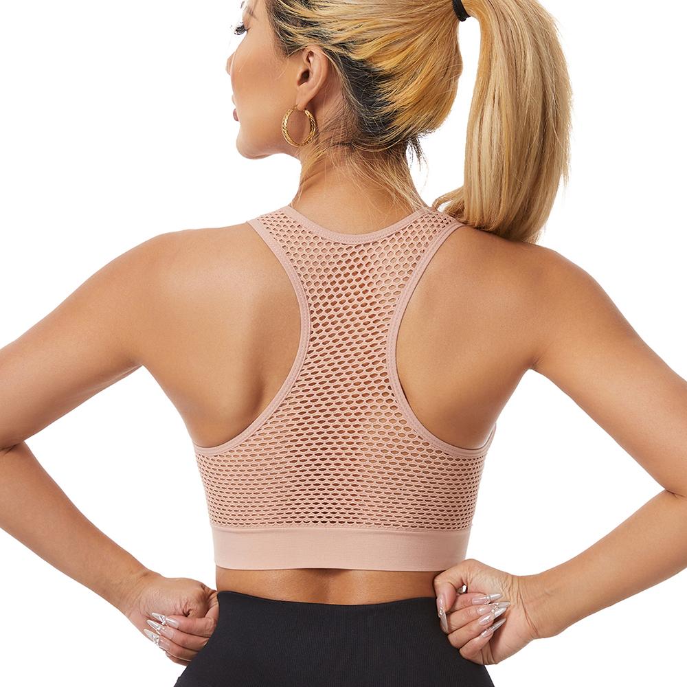 Zipper Sports Shockproof Bra Women Gather Underwear For Sporty Women Plus Size Bodybuilding Running Yoga Sports Bra Vest
