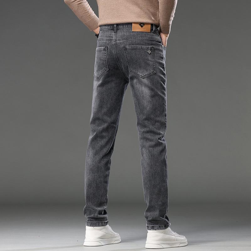 Men's Trendy Slim Stretch Jeans - Versatile, Youthful, Casual Straight Pants for Spring & Autumn