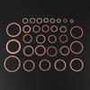 570pcs 30 Sizes Copper Washers Flat Ring Set Kit with Plastic Box