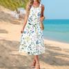 Sleeveless Boho Maxi Dress for Women with Floral Print Long Dress Suitable As Maxi Dress for Older Women and Maxi Dresses for Women Summer