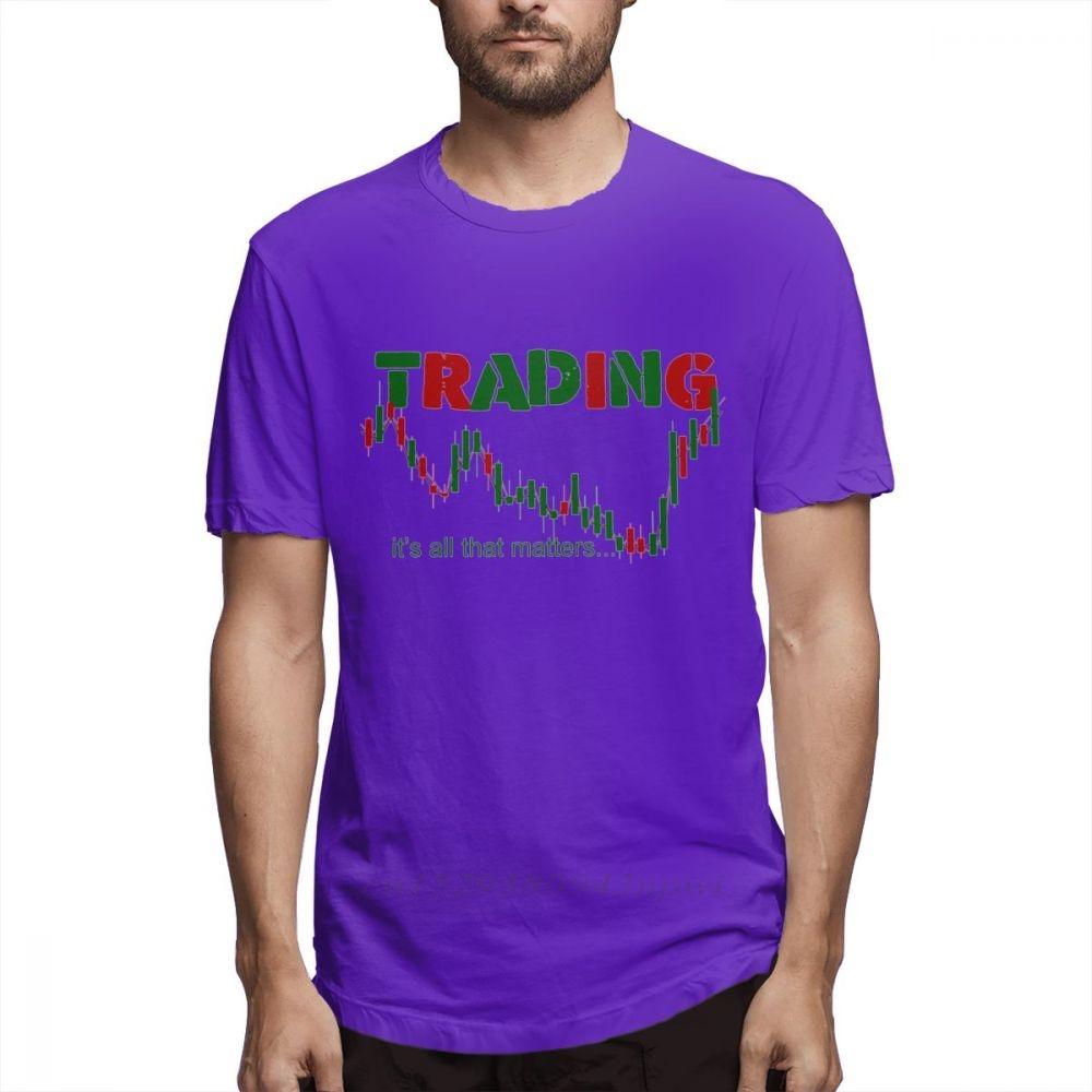 Mens Oneck Share Stock Trading Tee Shirt Investment Forex Stock market Candlestick chart Harajuku T shirt