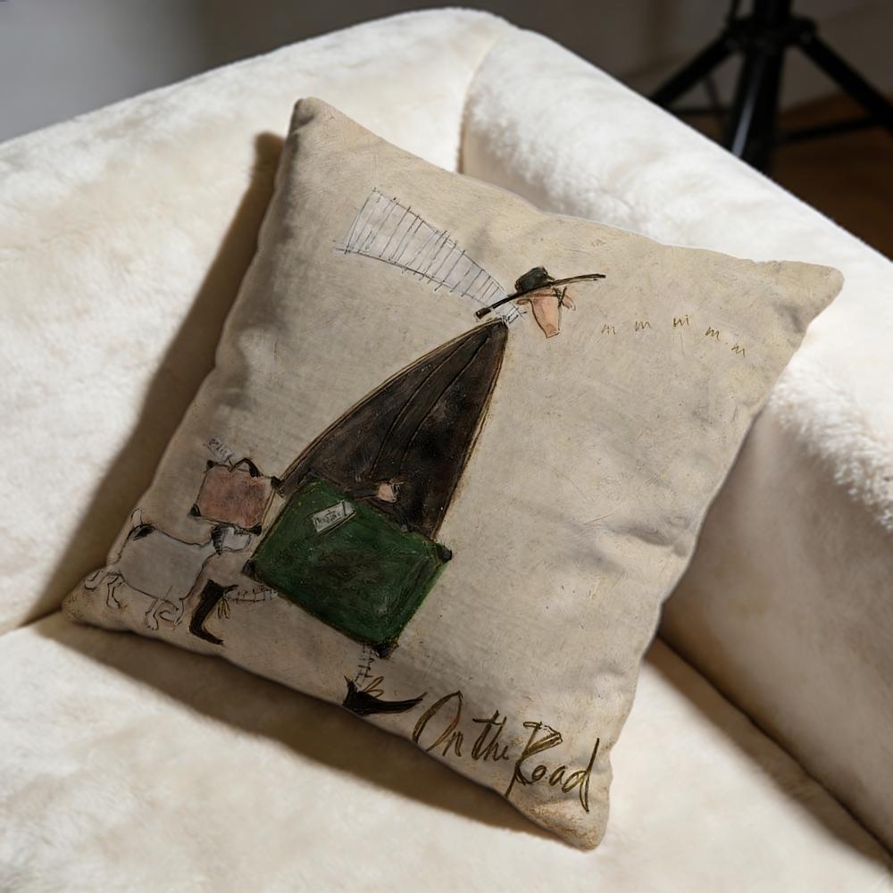 Fashion SSam Toftiou Cushion Cover Soft Decorative Pillow Case Suitable for Bedroom Sofa Car Travel Use