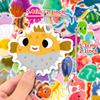 50 Marine Life Stickers Aquarium Cartoon Cute Children's Toys Marine Undersea Dolphin Shark Stickers
