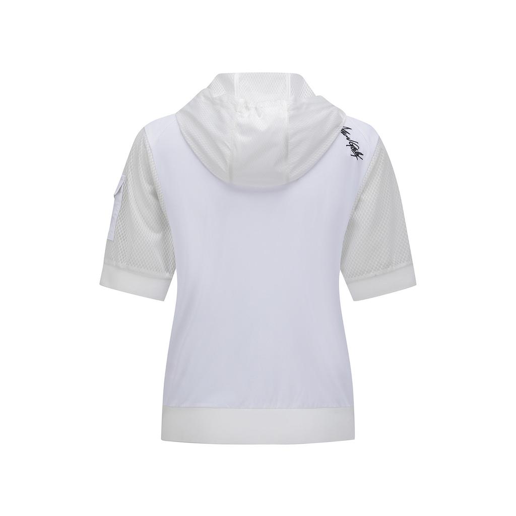 ANEW GOLF Women Sm Hoody Pocket Short T-Shirt_Wh