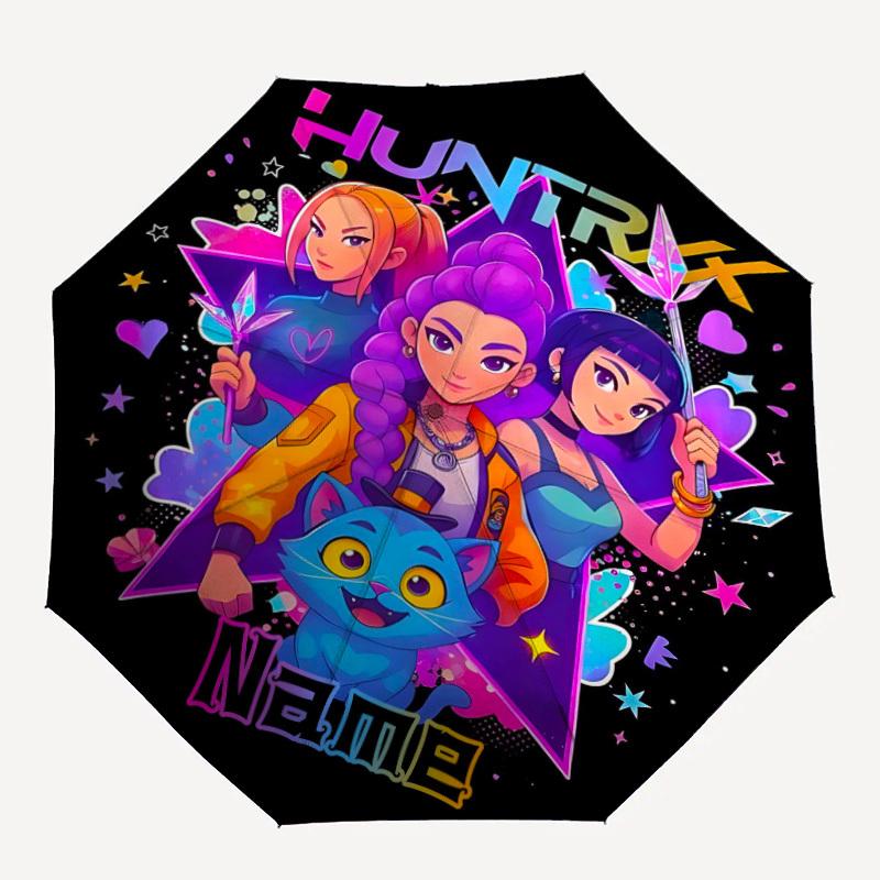 

1pc Huntress Team Custom Name Automatic Folding Umbrella, Durable Plastic & Iron, Lightweight for Outdoor Daily Use S1230024