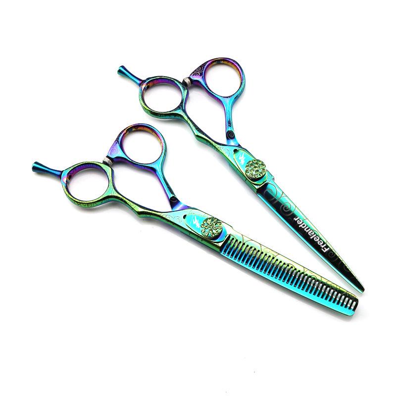 6.0" Shenxingzhe LDG12 Green Damascus Barber & Thinning Shears