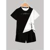 Boys Set Fashion 3D Printed Casual Pullover Short Sleeve Shorts T Sweatshirt, BoysOutdoor T-Shirt Shorts Set