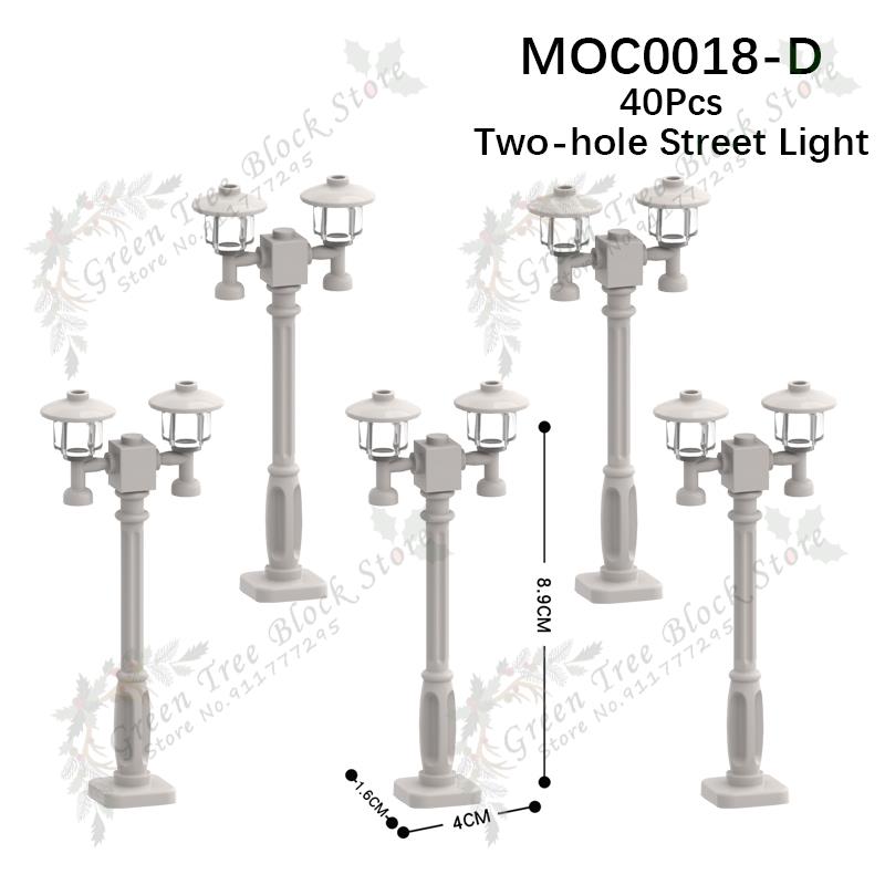 Modele Semafor Seria Oraș MOC Blocuri de Construcție DIY Asamblare Lampă Stradală Bancă Accesorii Cărămizi Jucării Educative Pentru Copii