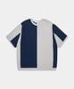 ZENSAI Combination Block Knit Grey