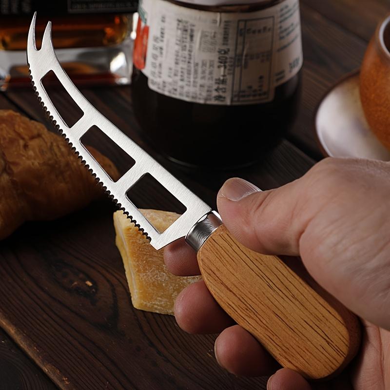 New Stainless Steel Cheese Knife Set , Rubber Wood Handle Butter Cheese Knife , Creative Cute Mouse Shaped Steak Knife , Kitchen Essential