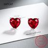 D VVS1 Heart Moissanite Earrings for Women Lab Grow Diamond Solid 925 Silver Plated Gold Stud Earring Oorbellen