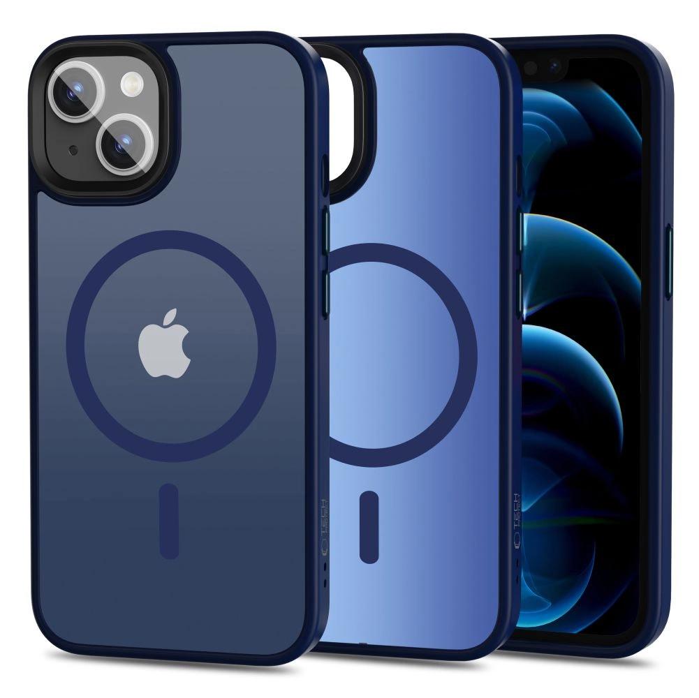 Capa Tech-Protect Magmat Magsafe para iPhone 13 - Azul marinho fosco